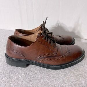 Dockers Brown Leather Round Toe Lace Up Wingtip Brogues Derby Shoes 9.5